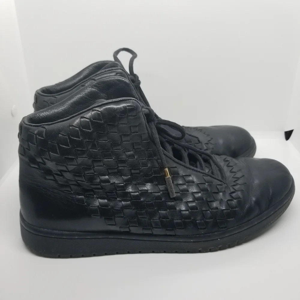 Nike Air Jordan Shine black woven leather sneakers rare 9.5